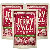It's Jerky Y'all Vegan Jerky TERIYAKI - Beyond Tender and Tasty Meatless Vegan Snacks - High Protein, Low Carb, Non-GMO, Gluten-Free, Vegetarian, Whole30 (3-Pack)