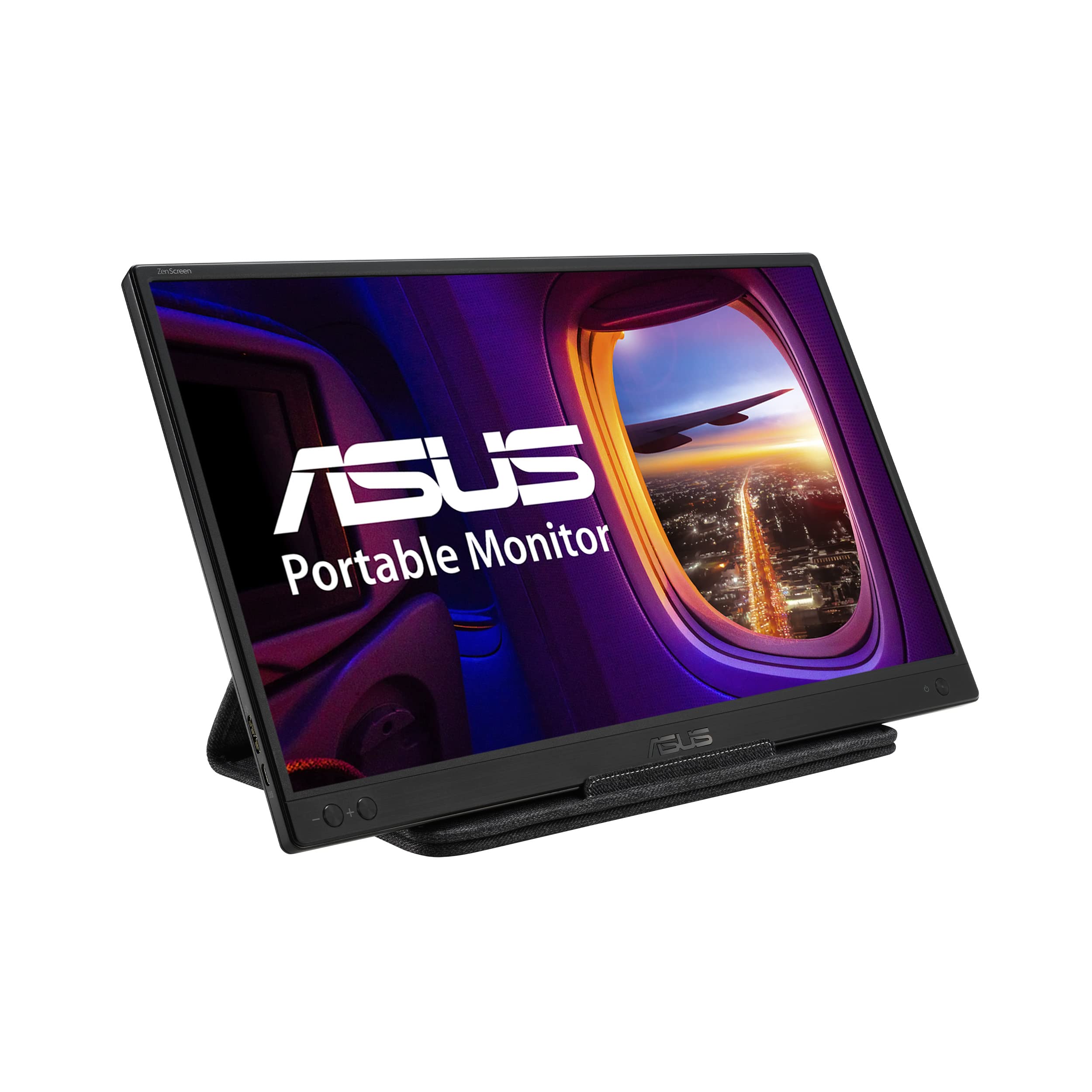 ASUS ZenScreen 15.6” 1080P Portable Monitor (MB166B)-Full HD,IPS, USB3.2, Anti-glare surface, USB-powered, Flicker Free, Blue Light Filter, Tripod Mountable, Protective Sleeve