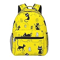 Cartoon Animal Cute Cat Large Backpack For Men Women Personalized Laptop Tablet Travel Daypacks Shoulder Bag