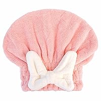 Super Absorbent Hair Towel Wrap for Wet Hair Quick Drying Microfiber Towel Super Absorbent Wet Hair Towel Bath Accessories for Women with Long and Leave in Conditioner for Natural Hair Low (Pink, A)