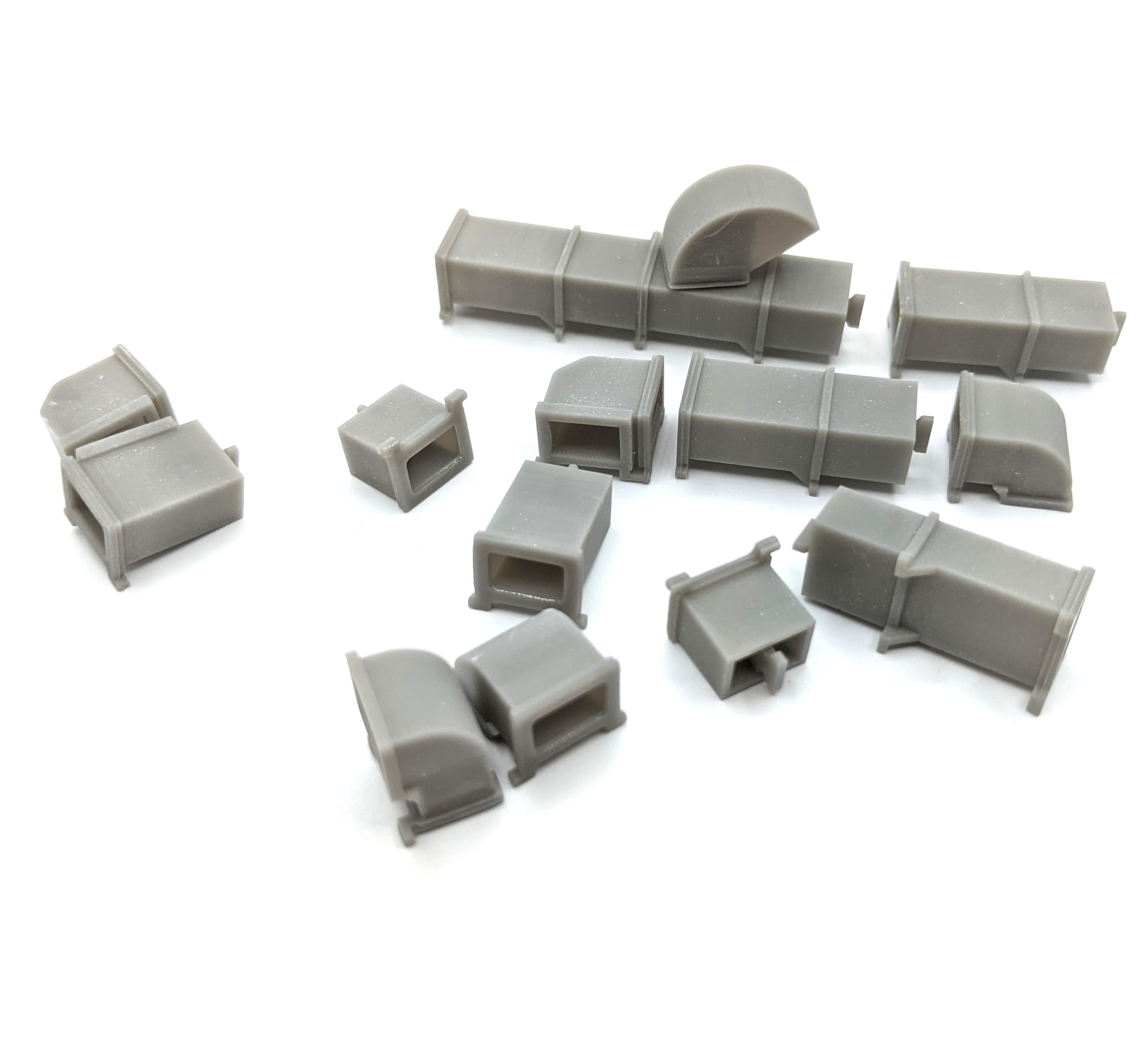 HO Scale Roof Details Air Conditioners Ductwork Roof Access Chimneys for Model Railroad Factory Buildings
