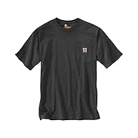 Carhartt Men's Loose Fit Heavyweight Logo Pocket Work T-Shirt Charcoal Grey XX-Large