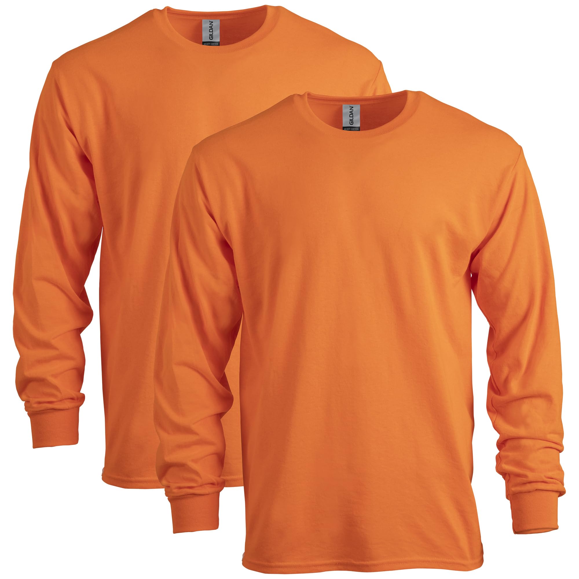 Gildan Adult Heavy Cotton Long Sleeve T-Shirt, Style G5400, 2-Pack