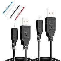 3DS XL USB Charger Cable Kit, AC Power Adapter Charger Cable and Stylus Pen for Nintendo 3DS XL, Wall Travel Charger Power Cord Charging Cable