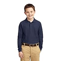 Boys Youth Long Sleeve Silk Touch Polo Shirt Y500LS