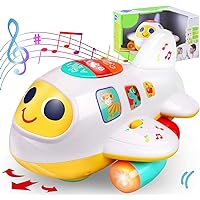 My First Airplane Toy for Toddlers and Babies, Early Educational Musical Plane for Learning Letters, Numbers and Colors - Lights Up, Sings, and Moves Around