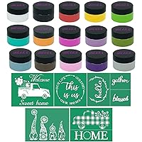 DGAGA 20 Chalk Paste Sets for Stencils, Home Silk Screen Stencils for Craft,DIY Chalk Craft Paint Kit Art Supplies painting on Home Decor Wood Furniture Chalkboard Fabric Screen Printing Ink 50ml/Jar