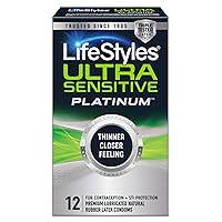 Ultra Sensitive Platinum Condoms, 12 Count (Packaging May Vary)
