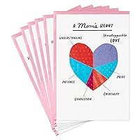 Hallmark Mother's Day Card Pack (6 Cards with Envelopes) A Mom's Heart