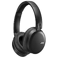 JVC Noise Cancelling Wireless Headphones, Bluetooth 5.0, 42 Hour Rechargeable Battery, Voice Assistant Compatible, Two-Way Foldable Design - HAS91NB (Black)