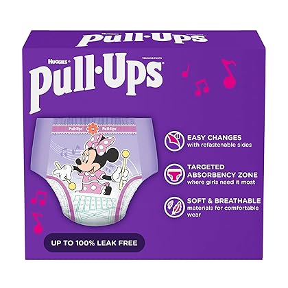 Pull-Ups Girls' Potty Training Pants, Size 2T-3T Training Underwear (16-34 lbs), 74 Count