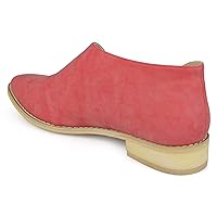 Brinley Co. Womens Queeny Faux Leather Almond Toe D'orsay Flats