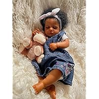 TERABITHIA 20Inches Rooted Hair Sleeping Realistic Reborn Baby Dolls Crafted in Weighted Cloth Body and Vinyl Limbs - So Truly Newborn Girl Dolls That Look Real and Feel Real