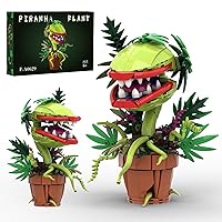 Audrey II Piranha Plant Flower Building Block Sets, Authentically Detailed Openable Mouth Large Model Gift, Little Shop of Horrors Flower Set, Building Blocks Set for Adults & TV Fans(327PCS)
