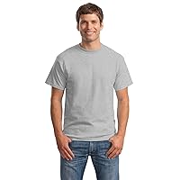 Hanes Mens Beefy-T Born To Be Worn 100% Cotton T-Shirt, Large, Lt Steel