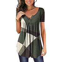 Womens Tops Womens Blouses and Tops Dressy Dressy Tops for Women Womens Blouse Womens Blouses and Tops Casual Womens 3/4 Sleeve Tops and Blouses Womens Dressy Tops St Patricks Grey M