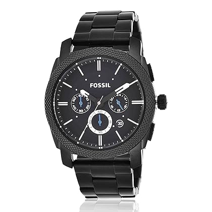 Fossil Machine Men's Watch with Stainless Steel or Leather Band, Chronograph or Analog Watch Display