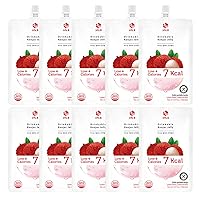 JELLY B Drinkable Konjac Jelly (10 Packs of 150ml) - Healthy and Natural Weight Loss Diet Supplement Foods, 0 Gram Sugar, Low Calorie, Only 7 kcal Each Packets, (Lychee)