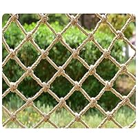 Balcony Anti-Fall net Hemp Rope Net Industrial Wall Decor for Living Room/Dining Room/The Home，Mesh Netting for Stuffed Animals，Natural Jute Material，8mm/20cm，Multiple Sizes(Colour