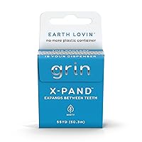 X-Pand Floss Box, Expands Between Teeth, 55 Yards (50.3m), Minty Flavor, Recyclable Packaging, 165 Feet of Strong Fine Dental Floss, No More Plastic Container, No Shredding or Breaking