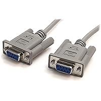 StarTech.com 10' RS232 Serial Null Modem Cable - Null modem cable - DB-9 (F) to DB-9 (F) - 10 ft (SCNM9FF)