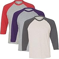 Girls' Baseball 3/4 Sleeve T-Shirt (Pack of 3)
