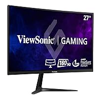 ViewSonic OMNI VX2718-PC-MHD 27 Inch Curved 1080p 1ms 165Hz Gaming Monitor with FreeSync Premium, Eye Care, HDMI and Display Port