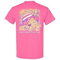 Southern Couture Paws and Enjoy Life Safety Pink Cotton Fashion T-Shirt