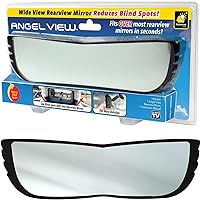 New Improved Angel View Wide-Angle Rearview Mirror AS-SEEN-ON-TV Reduce Blind Spots, Installs in Seconds, Fits Most Cars, SUVs & Trucks