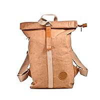 Washable paper backpack Brown
