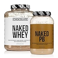 Soy Free Protein Bundle: 5LB Chocolate Naked Whey and 2LB Naked PB