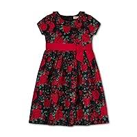 Hope & Henry Girls' Short Sleeve Special Occasion Peter Pan Collar Dress