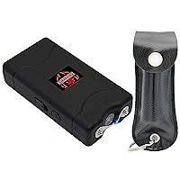 FIGHTSENSE Keychain Pepper Spray & Mini Stun Gun Flashlight Combo Pack (Black)