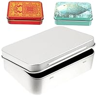 BESTOYARD 3pcs Box poker box jewelery storage tin small cookie rectangular tin container square tea tin game case container gaming cards holder Health products tin box clamshell iron