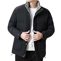 Thicken Down Jacket Coat for Men Lightweight Warm Winter Parka Outerwear Mountain Quilted Padded Overcoat