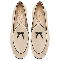 Journey West Men's Vintage Loafers for Men Belgian Loafers Slip-on Loafer Penny Loafer Casual Loafers