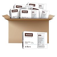 RXBAR Protein Bars, 12g Protein, Gluten Free Snacks, Chocolate Chip (6 Boxes, 30 Bars)