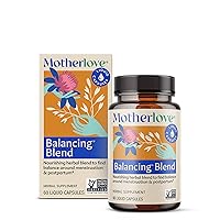 Motherlove Balancing Blend (60 Liquid caps) Herbal Supplement for Period & Postpartum Hormonal Health—Non-GMO, Organic Herbs, Vegan, Kosher, Soy-Free