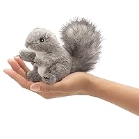 Folkmanis Mini Gray Squirrel Finger Puppet, 1 EA