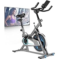 FUNMILY Exercise Bike 300 lb Capacity, Indoor Cycling Bike with App Connection, Equipped with 35 lb Flywheel, LCD Display, 13 Level Resistance and Tablet Holder, perfect for Home Cardio Workout