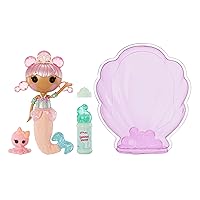Lalaloopsy Bubbly Mermaid Doll- Laguna Sea Splash & Pet Octopus, Doll's Hair Makes Bubbles & Pet Squirts Water, Shell tub, Bubbles Solution & Reusable Packaging Playhouse, for Ages 3-103, 578963