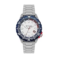 Columbia Timings Pacific Outlander White and Blue 3-Hand Date with Stainless Steel Bracelet
