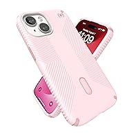 Speck MagSafe Case for iPhone 15 - Drop & Camera Protection, ClickLock No-Slip, Wireless Charging Compatible, Fits All 6.1 Inch Models Including iPhone 14, iPhone 13 - Nimbus/Dahlia Pink/Strawberry
