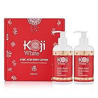 Koji White Kojic Acid Skin Brightening Body Lotion - Daily Moisturizer & Glowing Skin, Vegan, 8.45 Oz