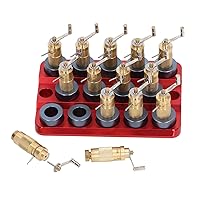 FTVOGUE 14PCS Watch Mainspring Winder Aluminum Alloy Watch Main Spring Maintenance Tool with Base for Watchmaker