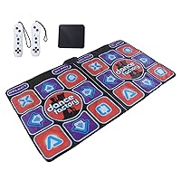 Dance Mat Games for TV, Double Dance Mat for Kids and Adults, 63 Musical Dancing Game Dance Pad with Remote Controls, AV Cable, Easy Folding Dancing Pad for Gifts