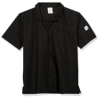Mercer Culinary M60200BK4X Millennia Unisex Cook Shirt with Wicking Mesh Back, 4X-Large, Black