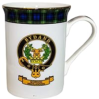 I LUV LTD China Coffee Mug Gordon Highlanders Clan Crest Gold Rim Scottish Made