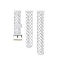 SUUNTO SS050179000 Suunto Watch Strap, 20mm, Silicone, S+M: 120-230 mm, White Gold- Athletic, 20mm ; Size S+M (120-230 mm)