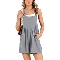 Women's Rompers 2024 Casual Bagged Cotton Linen Loose and Slimming Wide Leg Jumpsuit Shorts Rompers, S-5XL